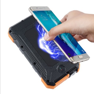 30000mah usb portable charger cell phone mobil QI solar wireless power bank 30000mah Fast Charging